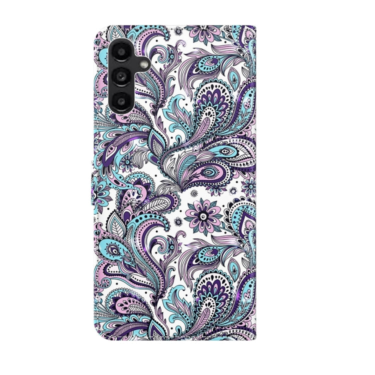 Samsung Galaxy A15 3D Painting Pattern Flip Leather Phone Case showcasing vibrant design and functional features.